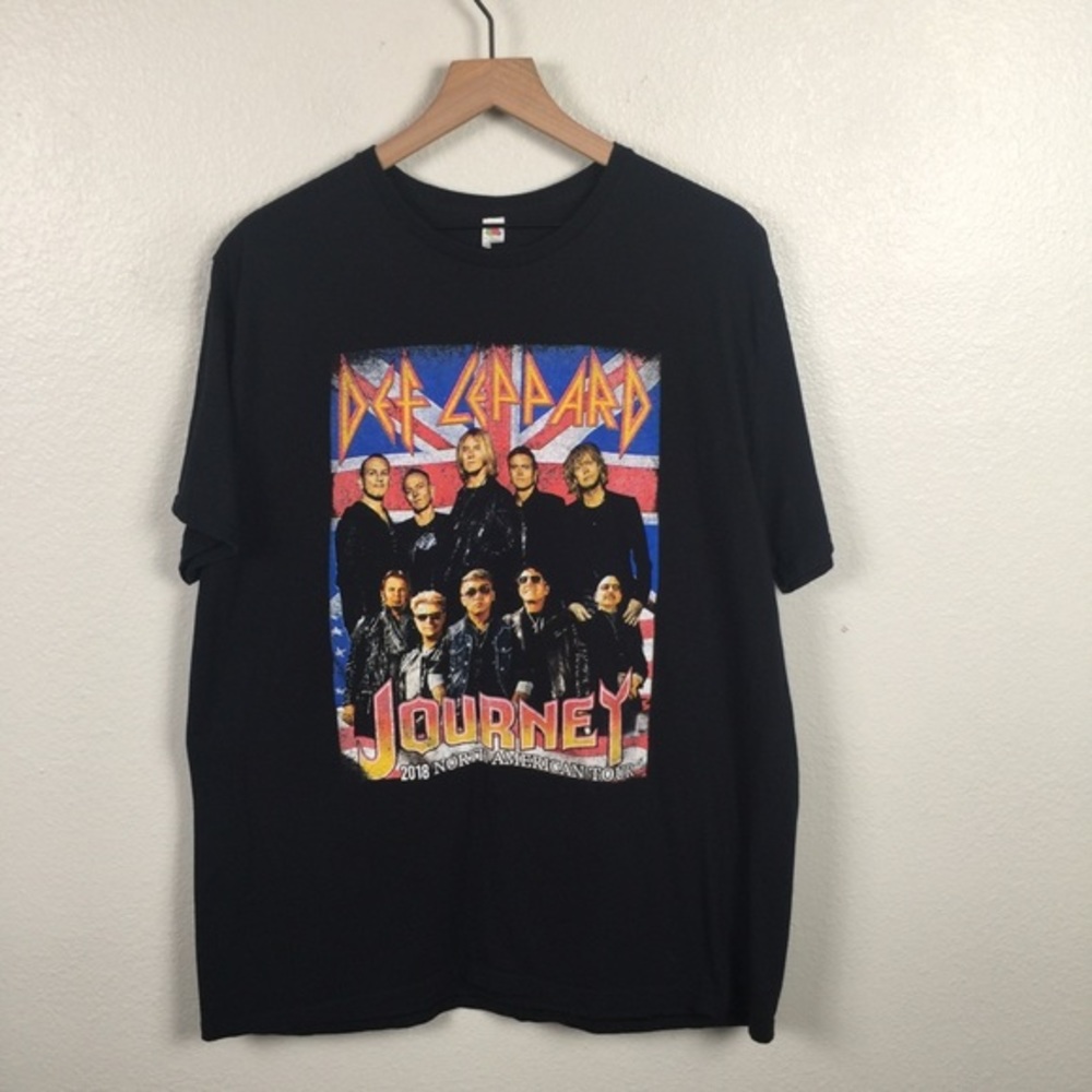 Def Leopard black band t-shirt 2018 tour
